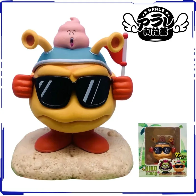 9CM Arale Animated Cartoon Dr. Slump Niko King Model Ornaments Boxed Figures Cute Characters Statue Collection Toy Holiday Gifts