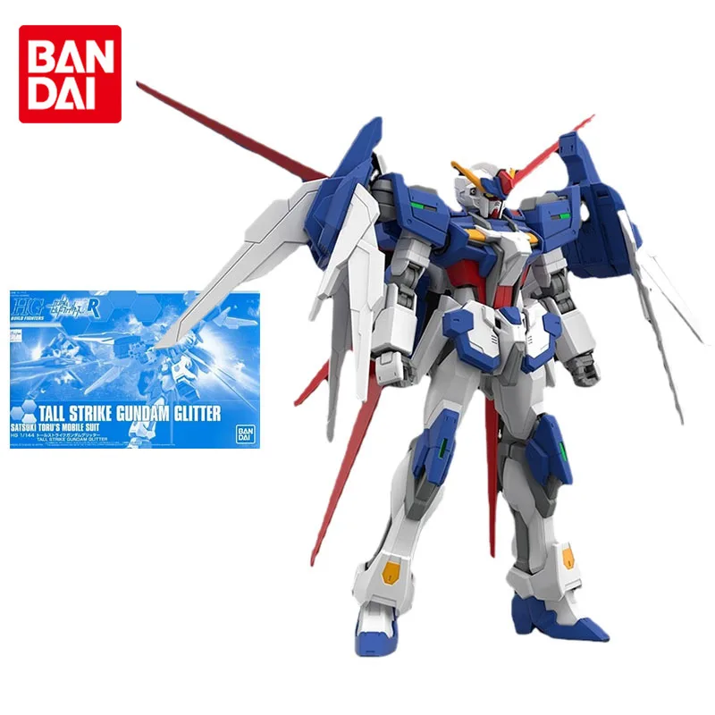 Bandai Gundam Model Kit Anime Figure HGUC 1:144 AMS-123X-X Moon Gundam Genuine Gunpla Model Action Toy Figure Toys for Children