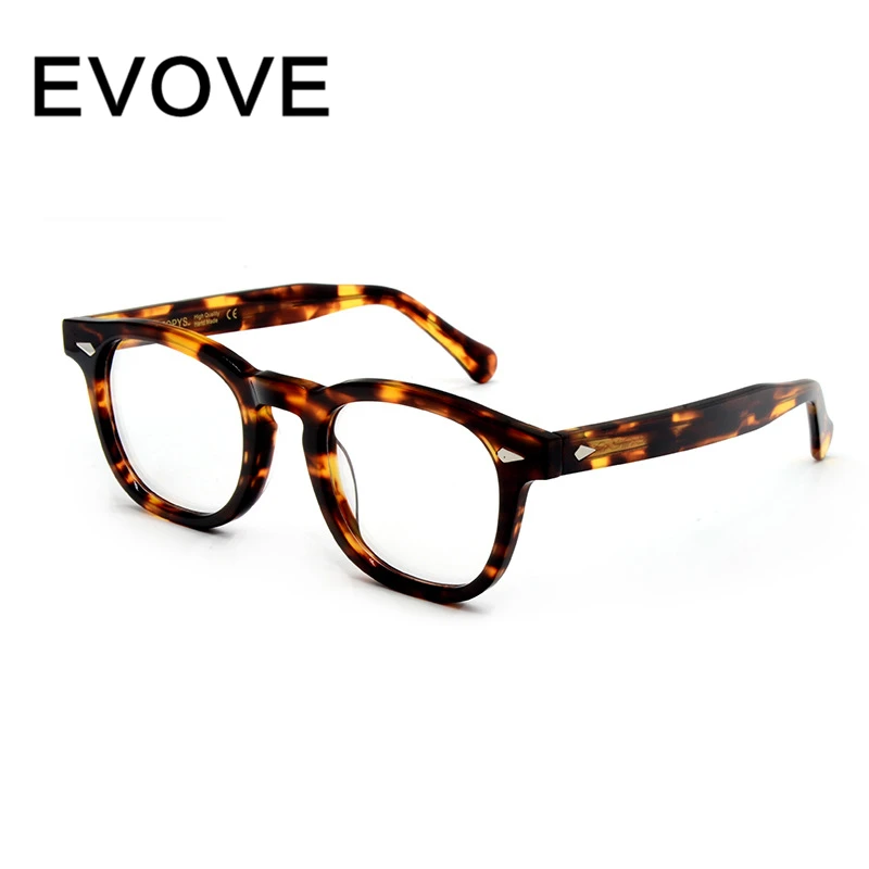 

Evove Vintage Reading Glasses Men Women Semi Rimless Eyeglasses Frame Men Acetate Tortoise Diopter Myopia Optical Spectacles