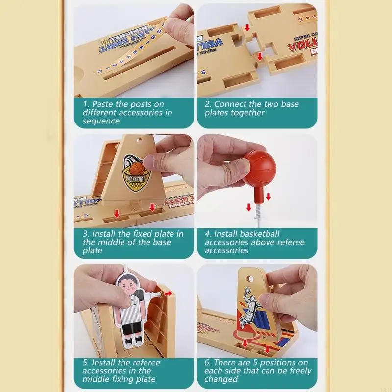 Y88D Zabawne mecz koszykówki Handheld Desktop Tabletop Fun Sports Nowość Przenośna gra biurowa do koszykówki Fun Fun Desktop