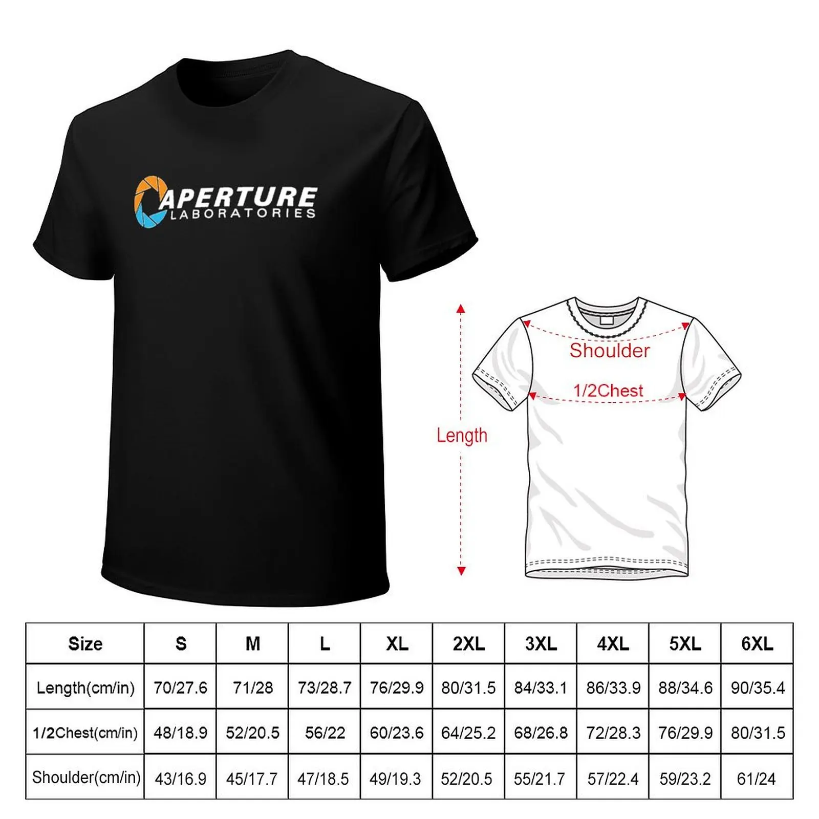 Portal Aperture Science Logo Colors 1 T-Shirt Lightweight Cooling Short Sleeve Tee