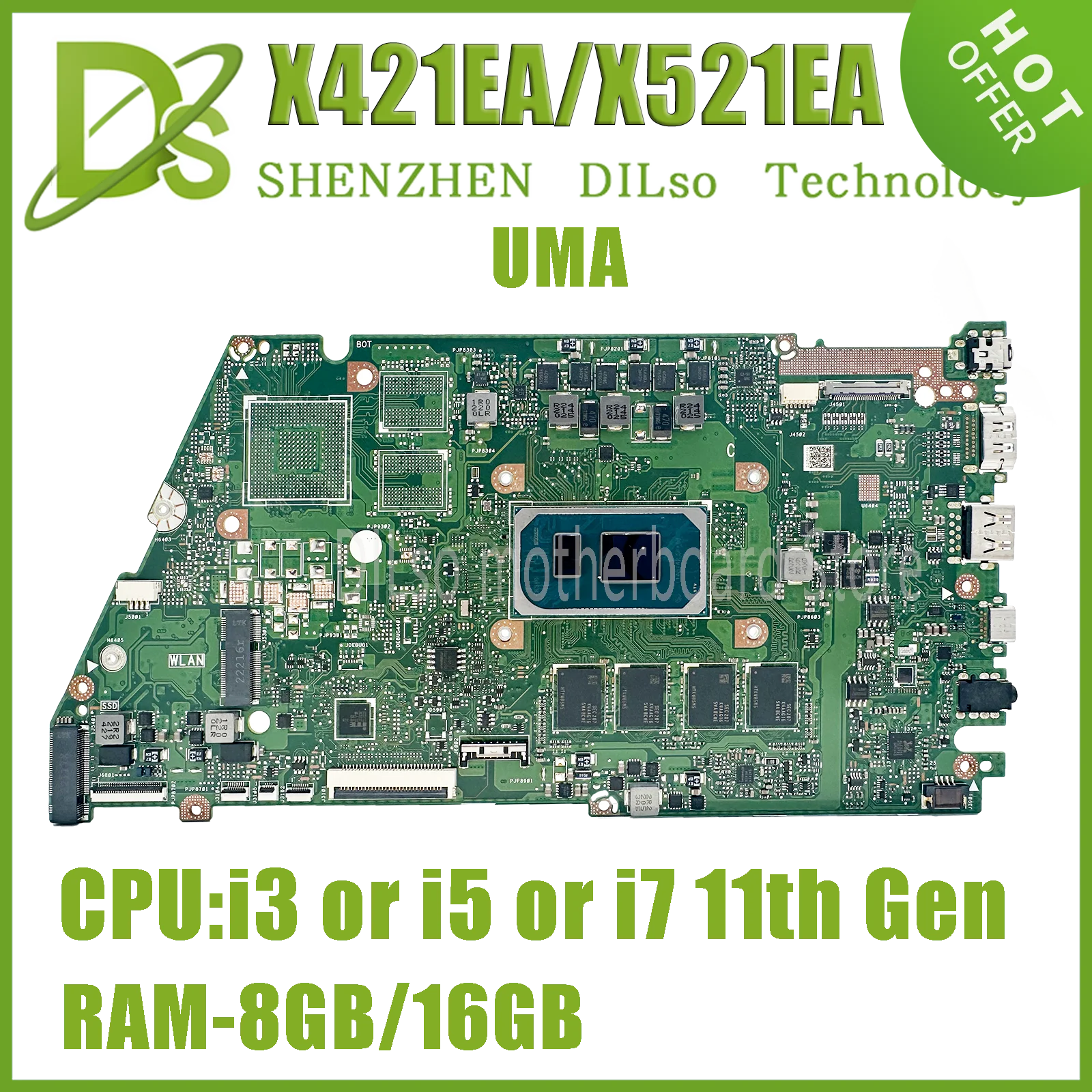 

KEFU X421E Mainboard X421EA I421E R421E X421EAY X421EAYB X421EQ X421EP X521EA X521EQ Laptop Motherboard I3 I5 I7 8GB/16GB-RAM