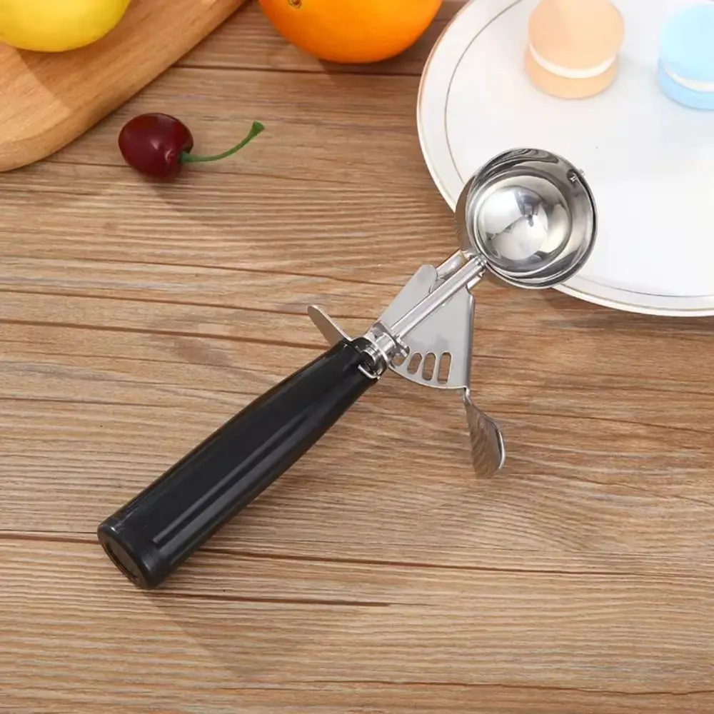 

Stainless Steel Ice Cream Ball Scoop Press Design Plastic Handle Ice Cream Digger Rust-proof Fruit Scoop Dessert Shop