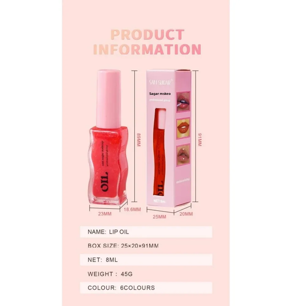 SAM SUIKER Honing Hydraterende Lipolie Parelmoer Langdurige Lip Glazuur Vervagen Liplijnen Doorschijnende Hydraterende Vloeibare Lipgloss