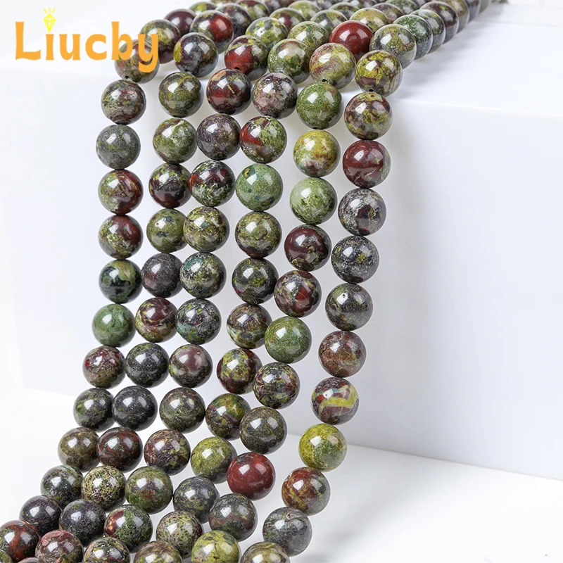 Natürliche Drachenblutsteinperlen für Schmuckherstellung DIY Frau Zubehör Charm Armband Creolen 15" Strang 4/6/8/10/12mm – Detail 6