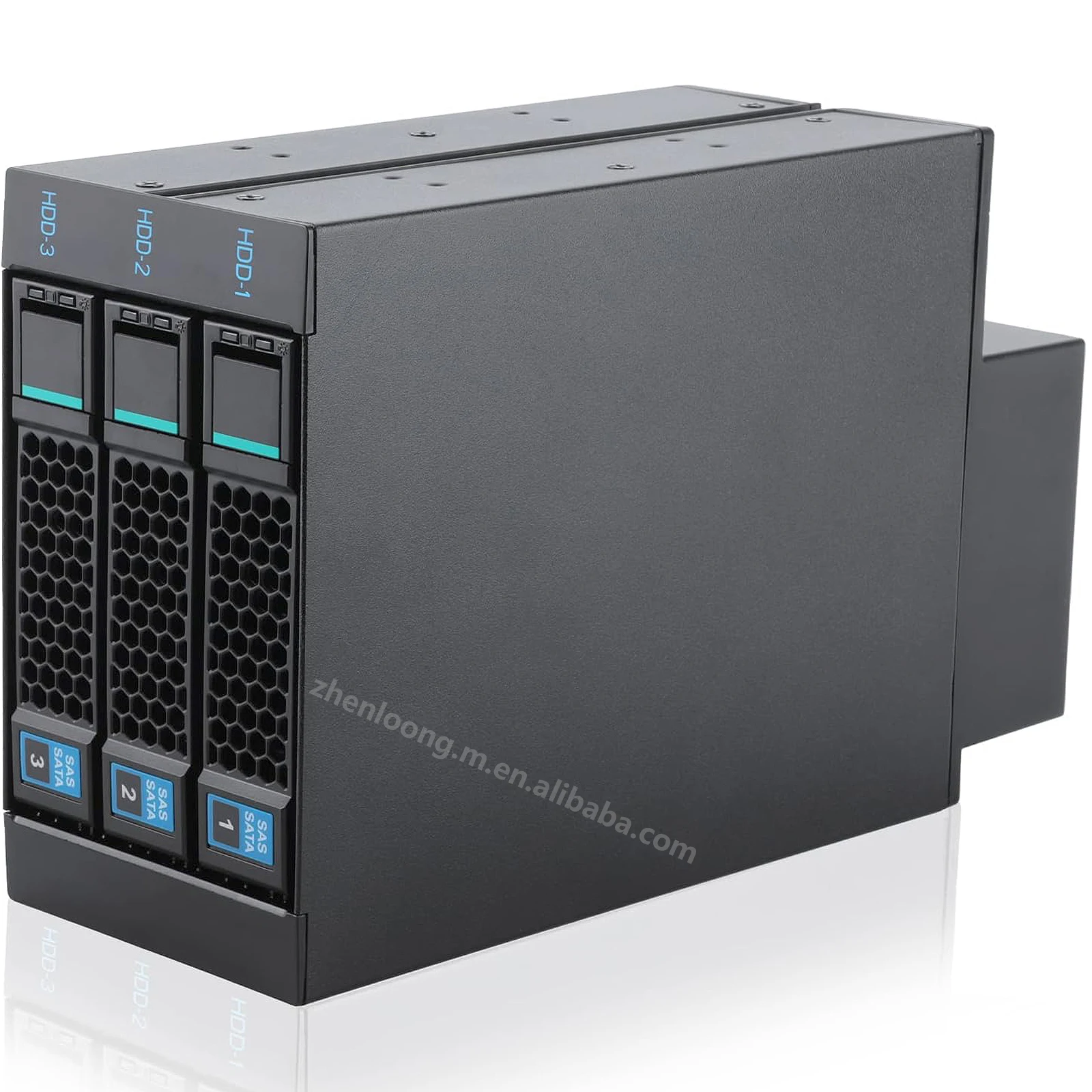 ZhenLoong 3-Bay Hot Swap Hard Drive Disk Cage Module 3.5-inch SATA SSD HDD Data Storage For Two 5.25-inch Optical Drive Position