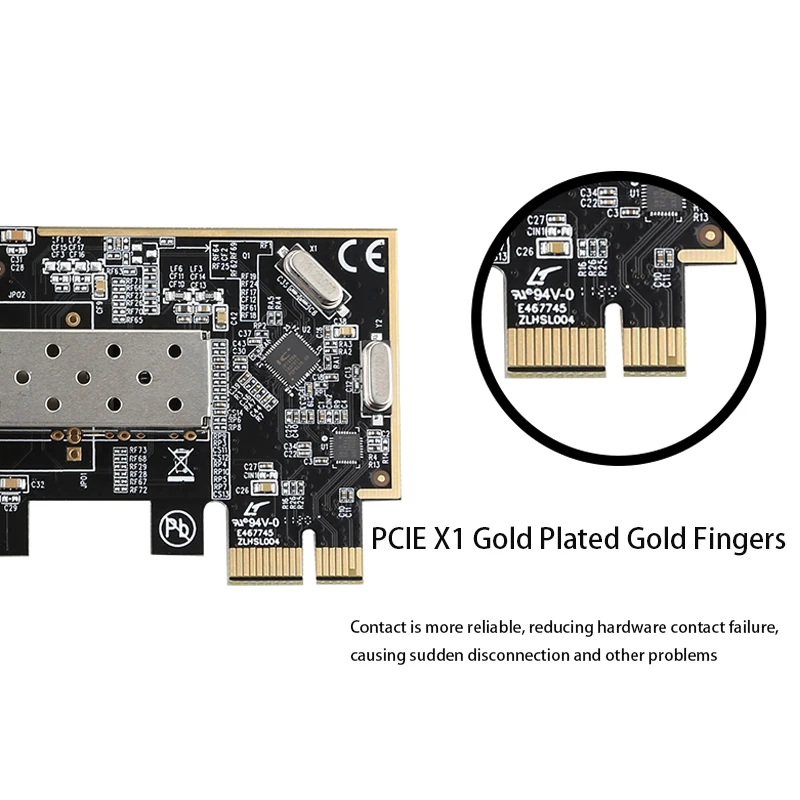 PCIe 100 متر الألياف بطاقة الشبكة المحلية 10/100mbps لعبة PCI-E بطاقة الشبكة محول عالية السرعة الألياف ميناء SFP الألعاب التكيف pci اكسبرس للكمبيوتر
