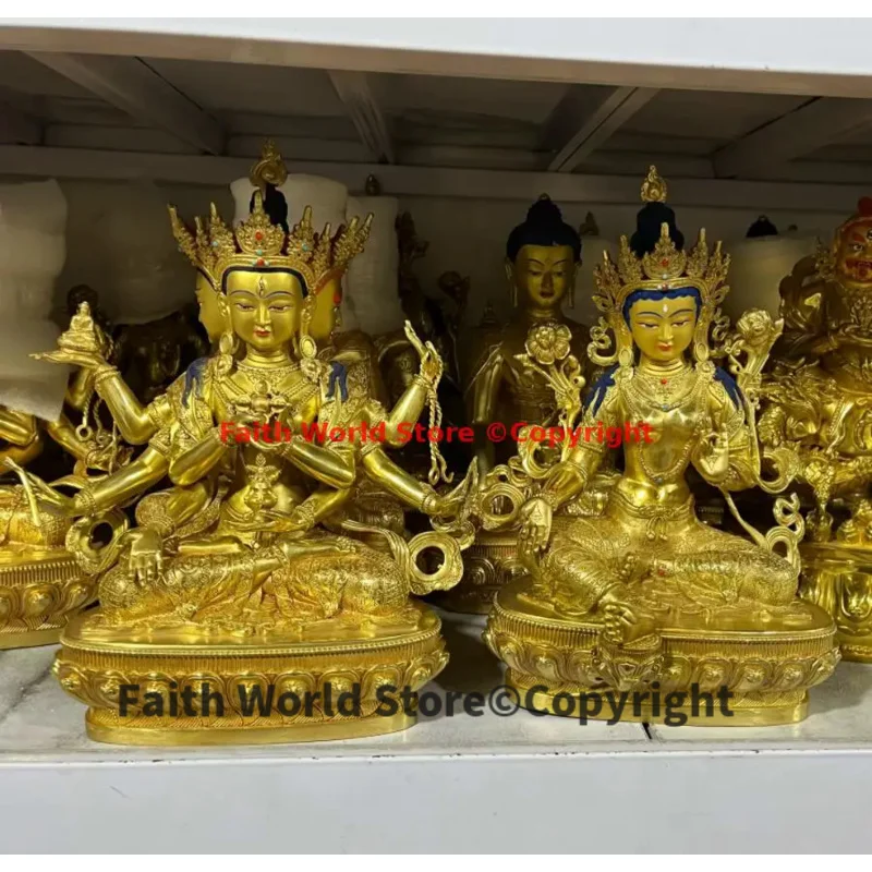 2025 Tibet Buddha statue High quality copper Tantric goddess Namgyalma usnisa vijaya Green Tara efficacious protection