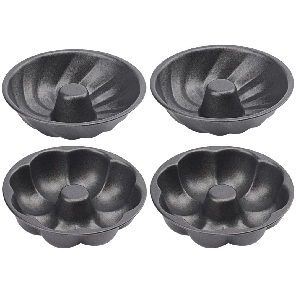 

4 Pcs Donut Mold 8 Inch Pan Thick Carbon Steel Baking Supplies Non Stick Coating Easy Demold Kitchen Tool