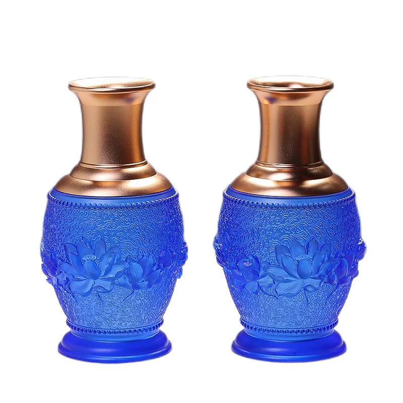 

Glazed lotus supply ornament incense burner lamp Buddha display