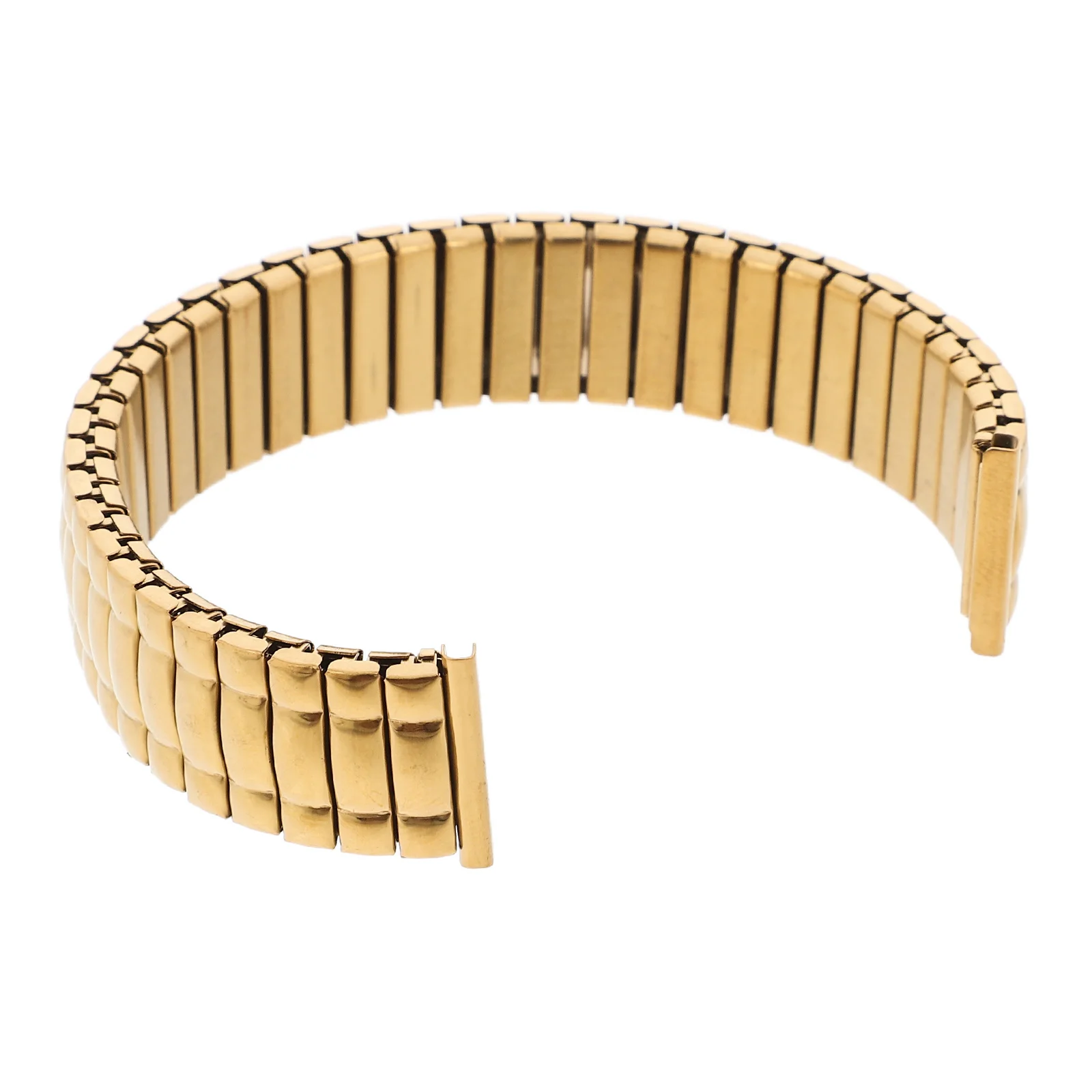 

Elastic Stainless Steel Strap for Men's Watch Silver Tone Comfort Fit Band Replacement Smooth Texture Irritation