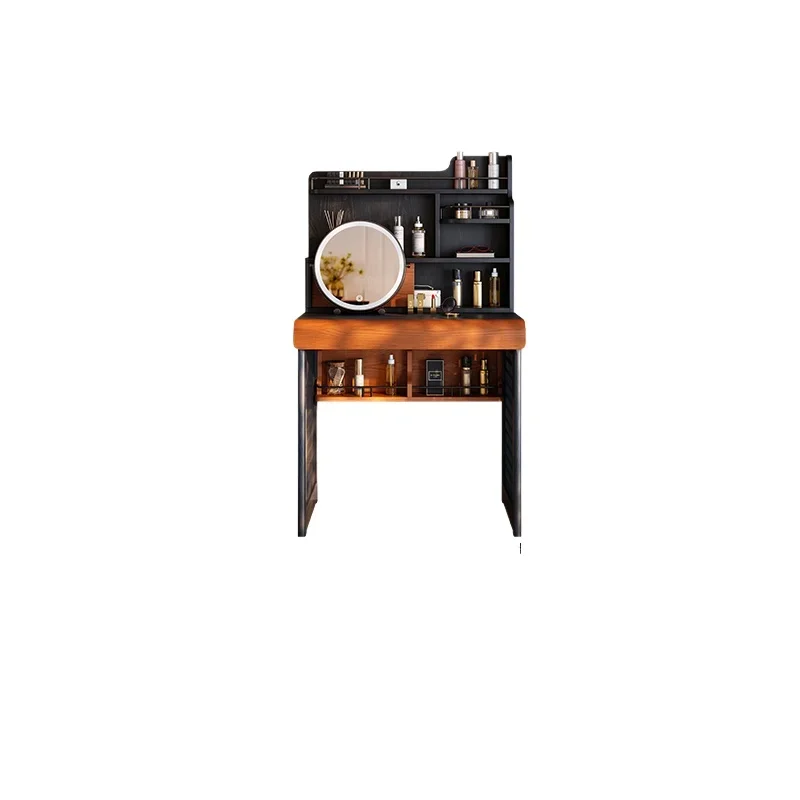 

Small apartment bedroom French retro makeup table medium and ancient style integrated dressing table