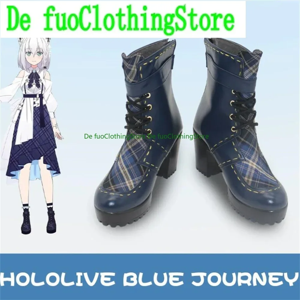 

Houshou Marine Hakui Koyori Virtual YouTuber VTuber hololive Blue Journey Cosplay Shoes Boots Game Anime Halloween DefuoClothing