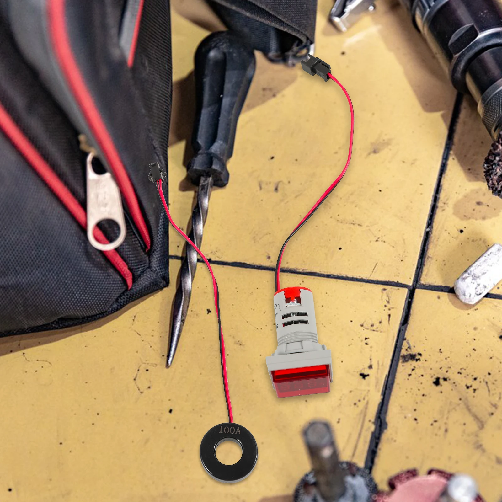 

LED Digital Voltage Current Indicator Stylish Design Accurate Readings Wide Range Measurement Multitester for Safety Monitoring