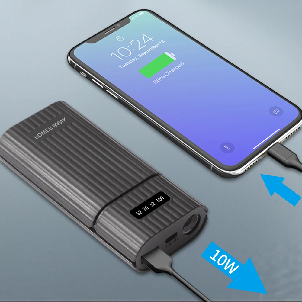 18650// 21700 Batterieladegerät-Adapter, Akkupack, DIY-Powerbank für Powerbank-Gehäuse, ohne Batterie und Zubehör – Detail 18