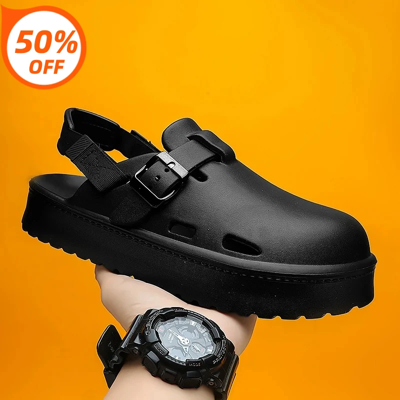 

Мужские шлепанцы Baotou 2026: летние, для улицы, водонепроницаемые, нескользящие, на толстой подошве, для пляжа и моря. Мужские сандалии и шлепанцы.