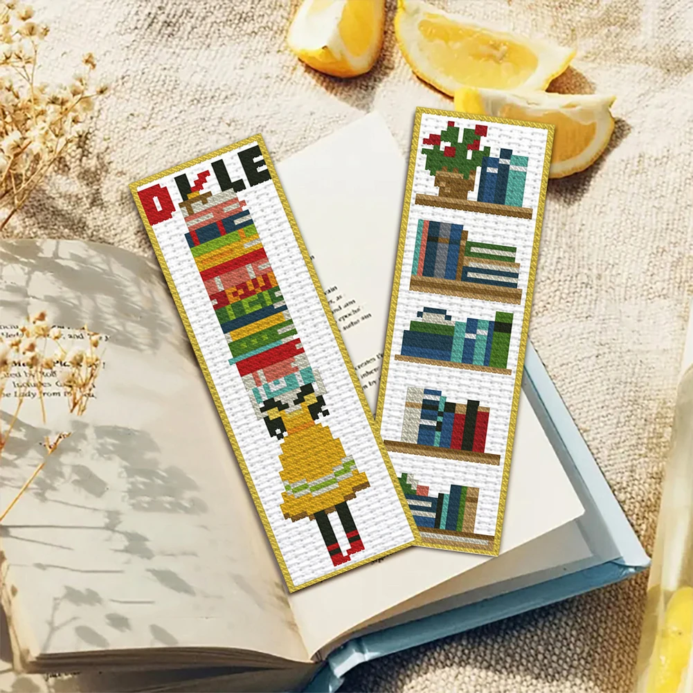 6 Pcs 11 CT DIY Stamped Bookma - Cross Stitch Stamped Kits Beginners ulasan dan harga