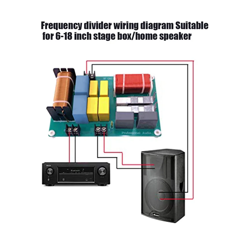 800W Tweeter Woofer Speaker 2 Way Crossover 2800Hz PA-280 Treble Bass Divider for 6-18Inch Stage Speaker&A22K