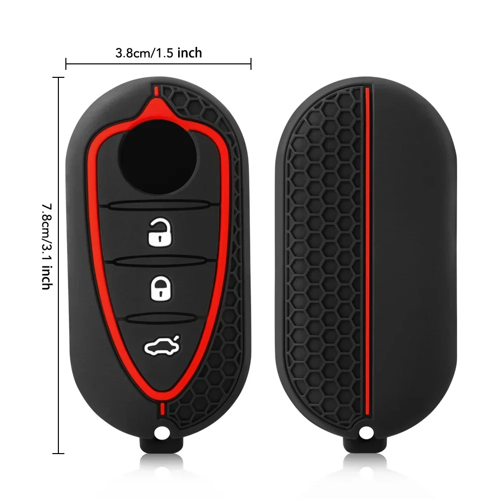 غطاء مفتاح من السيليكون لألفا روميو جيوليتا أسطورة جونيور 4C روميو ميتو أسطورة 159 GTO GTA المفاتيح اكسسوارات السيارات #3
