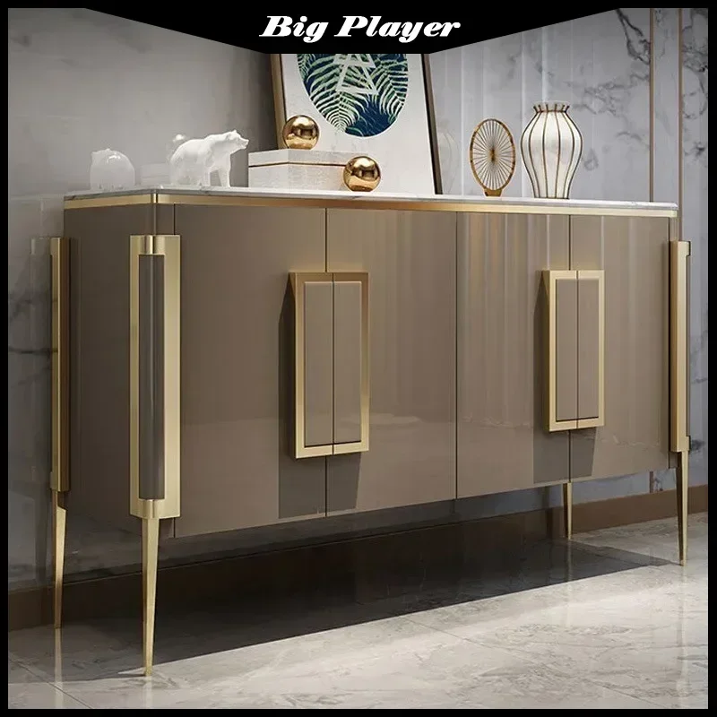 

Minimalist Kitchen Cabinet Furniture Porch Steel Display Cabinet Showcase Living Room 4 Doors Sideboard Vitrina Room Furniture