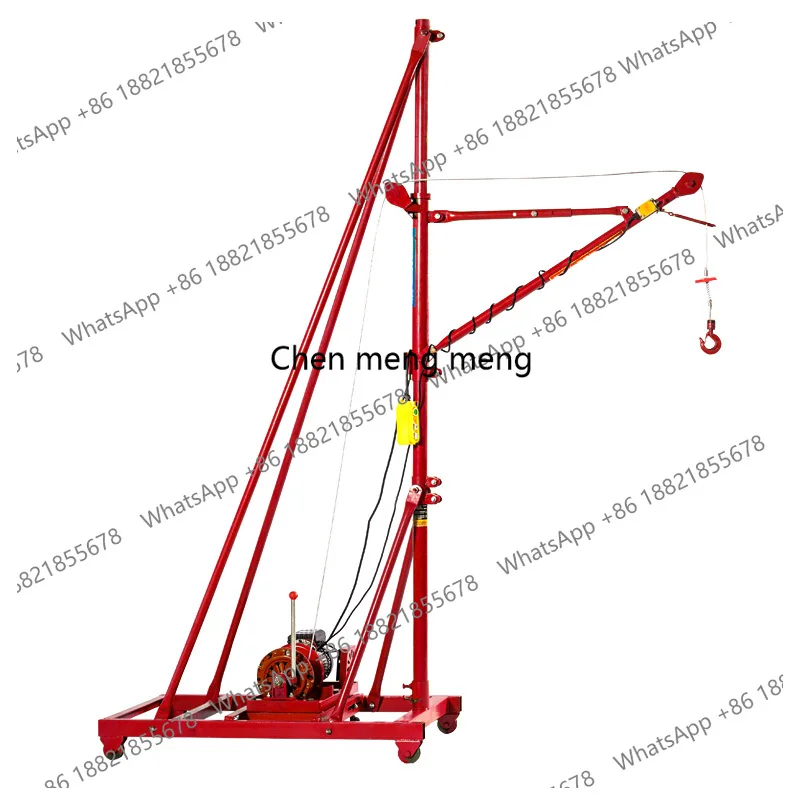 

Кран малогабаритный 220В, для дома и улицы, универсальный, мобильный, для строительных работ, отделки, погрузки и подъема песка.