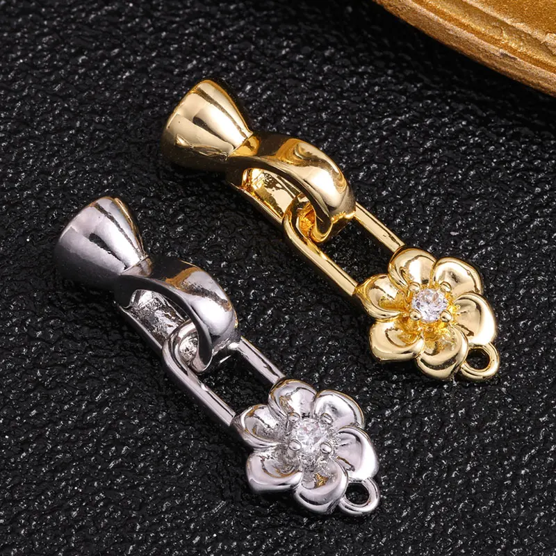 JUYA Luxury Zirconia Hooks Connector High Quality Copper Clasps Fastener For DIY Needlework Pearls Jewelry Making Accessories
