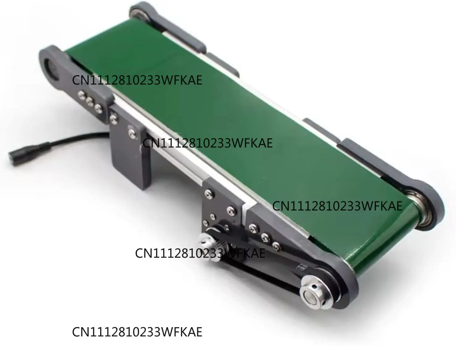 100x350MM Mini Electric Desktop Conveyor Belt DIY Elevator Model Friction Experiment Equipment 0-116RPM Speed Adjustable