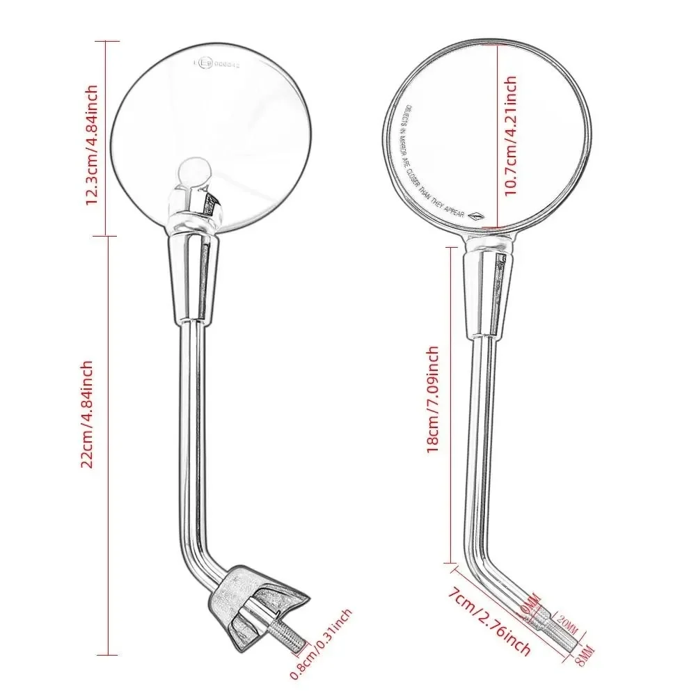 Motorcycle Rearview Mirror, Scooter Side Mirror Accessories