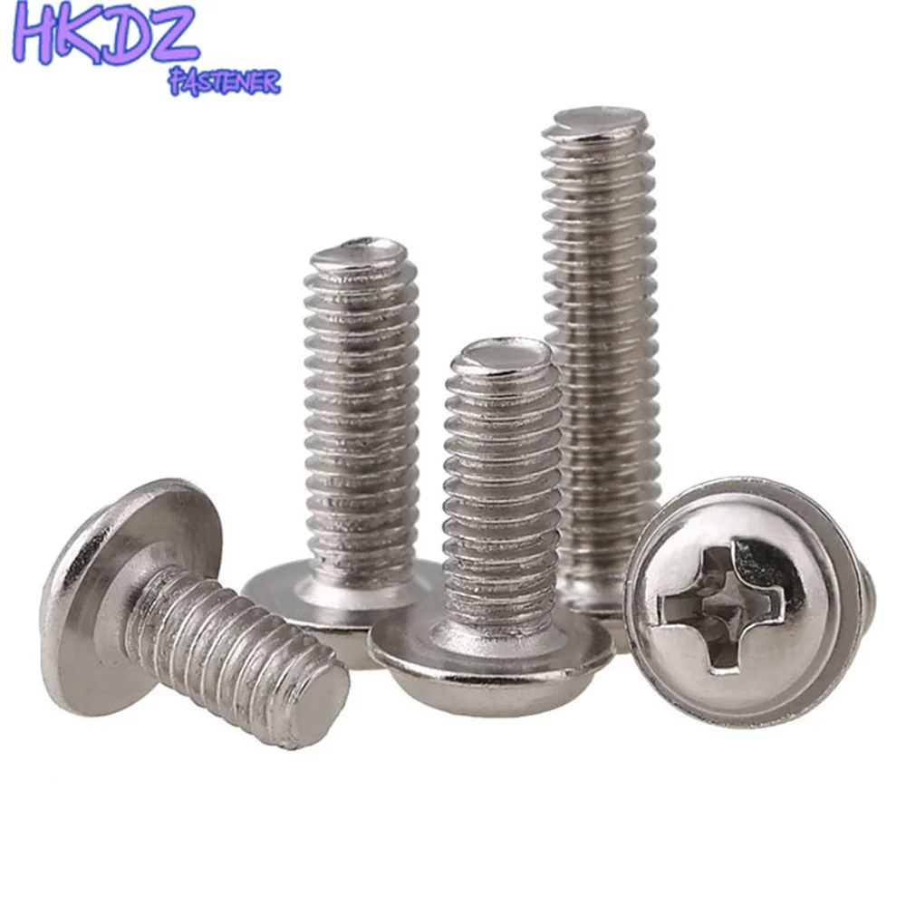 Phillips Cross Pan Hoofd Met Wasmachine Machine Schroeven Vernikkeld Computer Schroef M2 M2.5 M3 M4 Machine Cross Ronde Bout schroeven