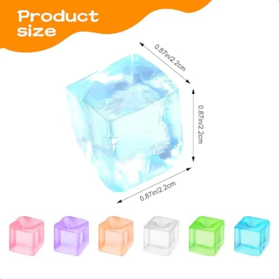 24 Stück Ice Fidget Str Balls Squeeze Sensory Toys Mini Squishy Fidget Toys für Erwachsene im Alter von 3 Jahren Angst Str Relief Perfekt für Par