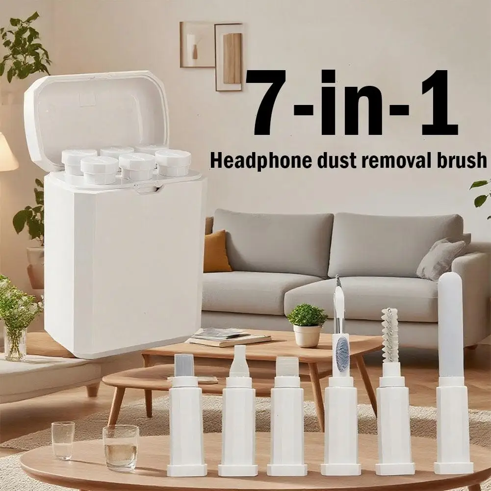 7In1 Multifunktionaler Tastaturreiniger Bluetooth-Ohrhörer-Reinigungsbürste für Airpods, Handy, Laptop, Bildschirm, Computerreiniger
