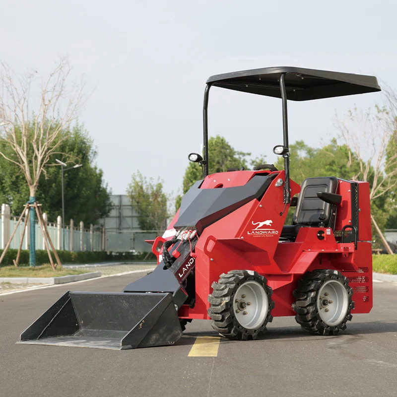 Chinese LANDWARD Machinery And Equipment Manufacturers New Design Agricultural Small Skid Steer Loader With Cab Customized Sale