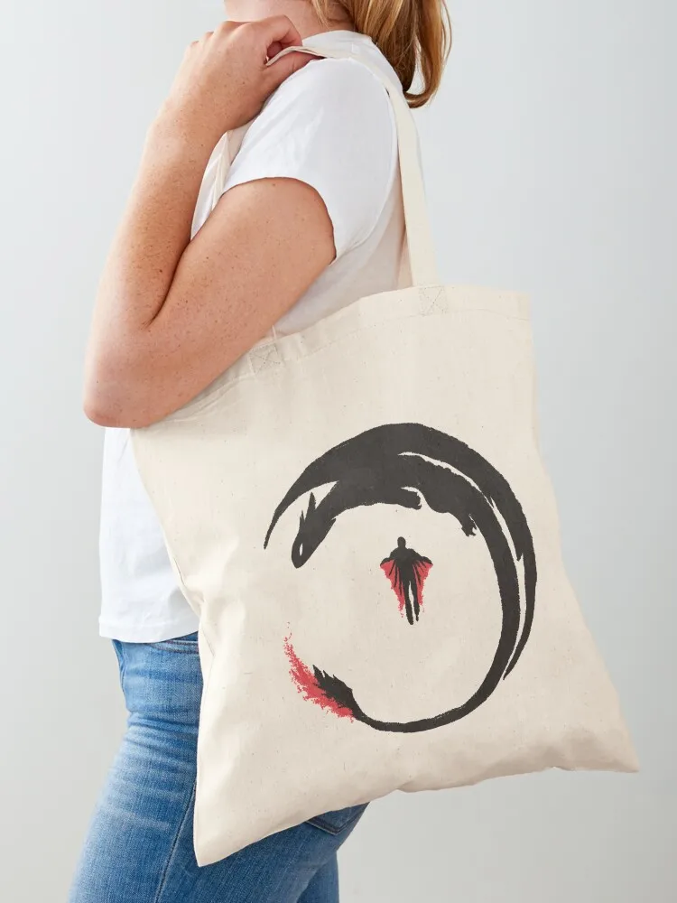 

Dragon Rider Tote Bag tote bag screen sacs de shopping foldable reusable bag Women bags