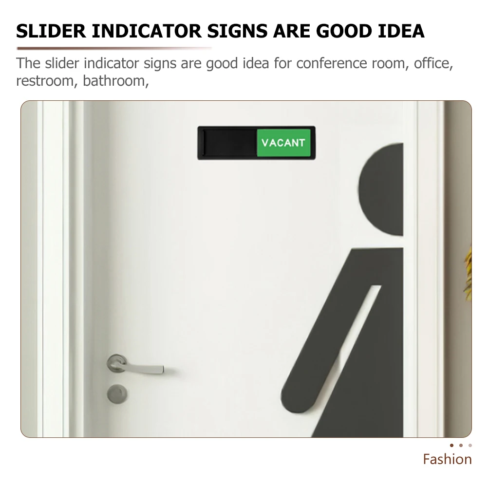 

2pcs Vacant Occupied Sign Acrylic Sliding Door Indicator Privacy Conference Room Office Restroom Bathroom Sign Easy Install
