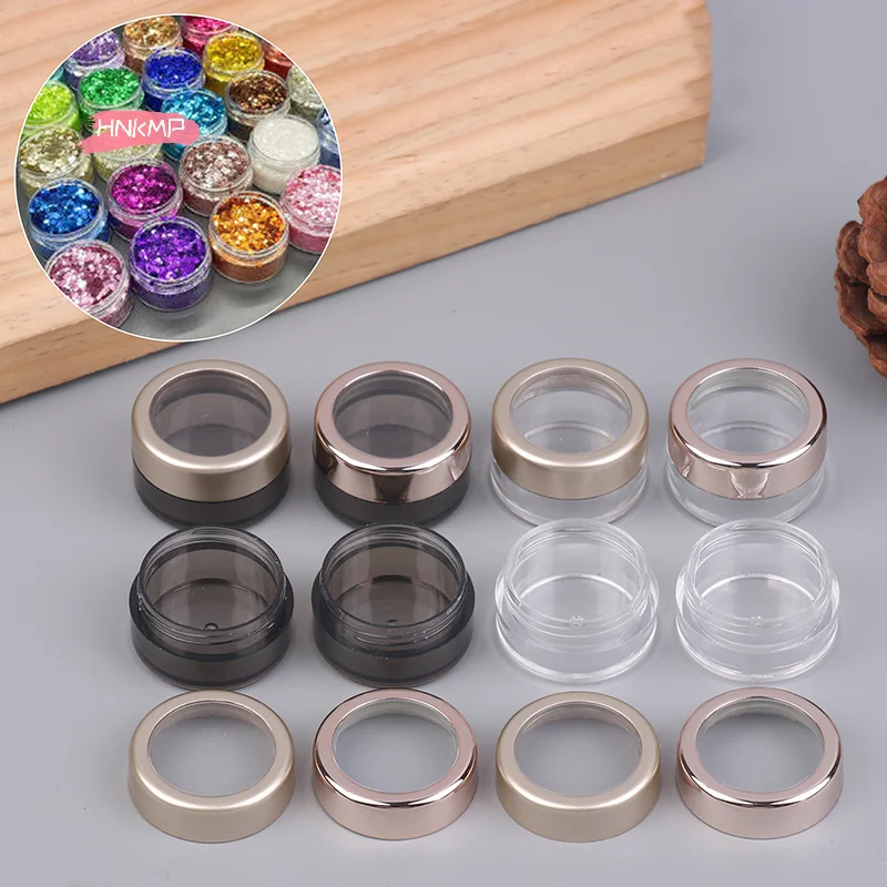 5g Transparent Plastic Glitter Bottle Cosmetic Eye Shadow Powder Box Nail Gel Sequins Manicure Organizer Separate Case Packaging