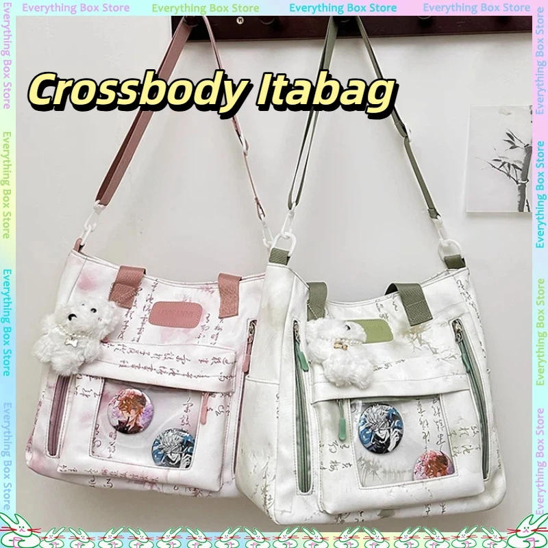 

Двухмерная сумка на плечо с китайскими чернилами фэншуй, аниме, большая вместимость, Itabag, студенческий значок-мессенджер, сумка, подарок для друзей