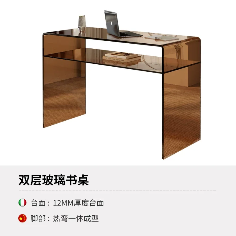 TQH glass desk rectangular table modern simple small home writing desk