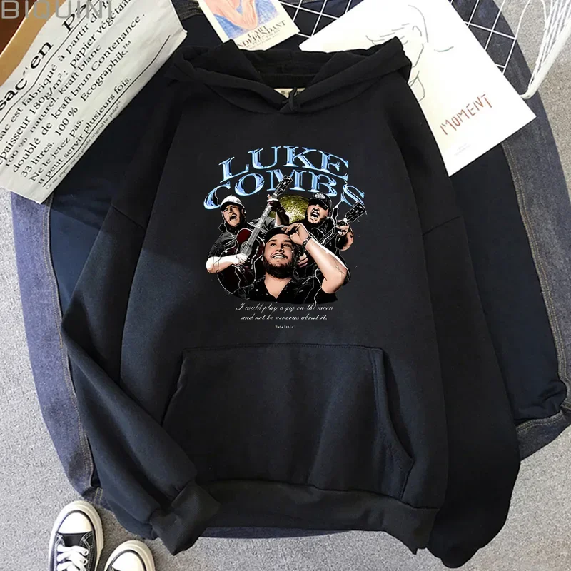 Autumn Winter Luke Combs Graphic Printing Hoodies Women Men Funko Pop Hoody Fleece Pullovers High Street Sweatshirts Clothing