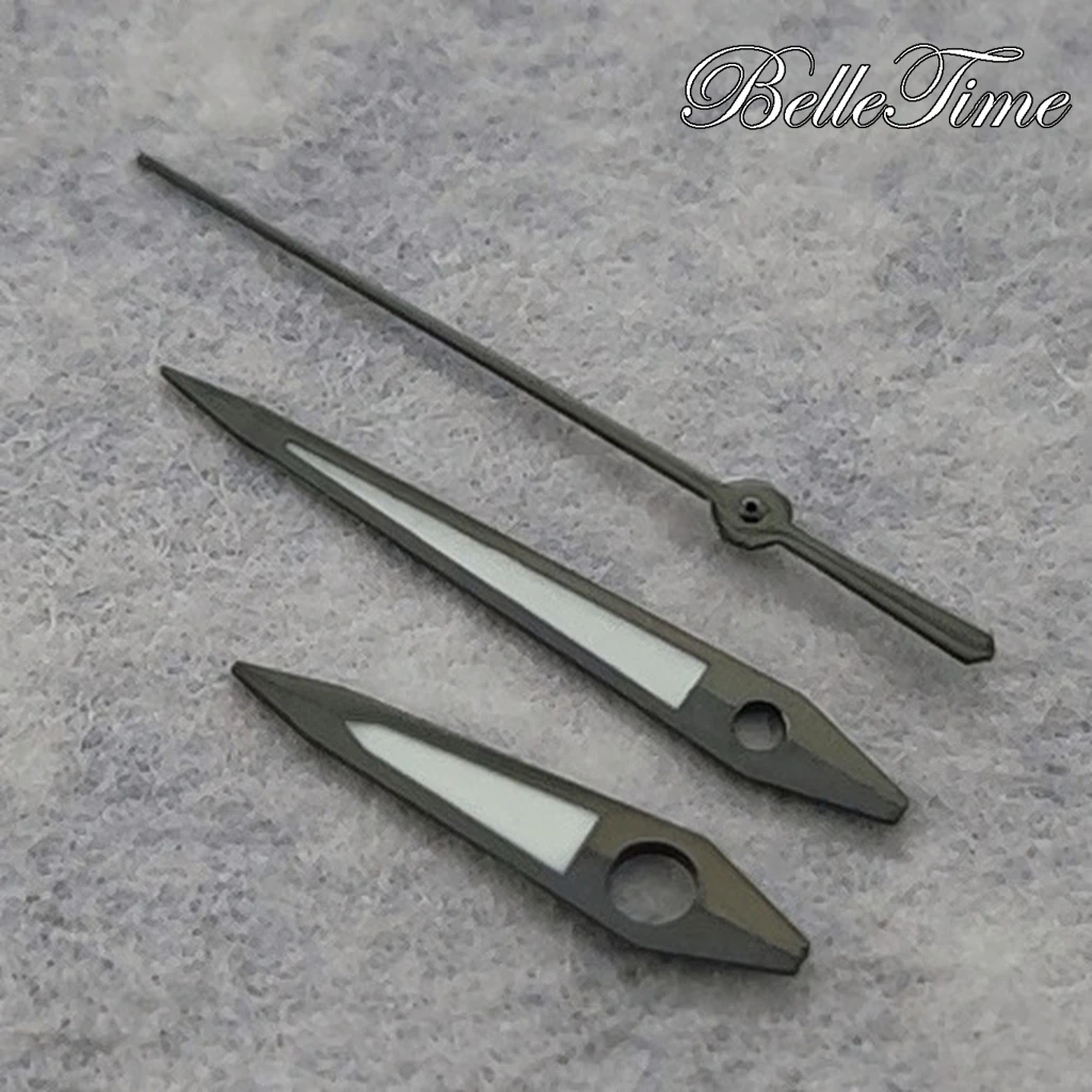Watches Pointers For NH35 NH36 7S26 7S36 4R35 4R36 Watch Hands Gun With Green Luminous Watch Parts