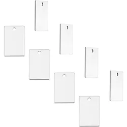 30pcs Rectangle Shape Stainless Steel Charms Stamping Blank Tag Pendants 30x20x1mm Blank Rectangle Dog Pet Tags for Pet Luggage