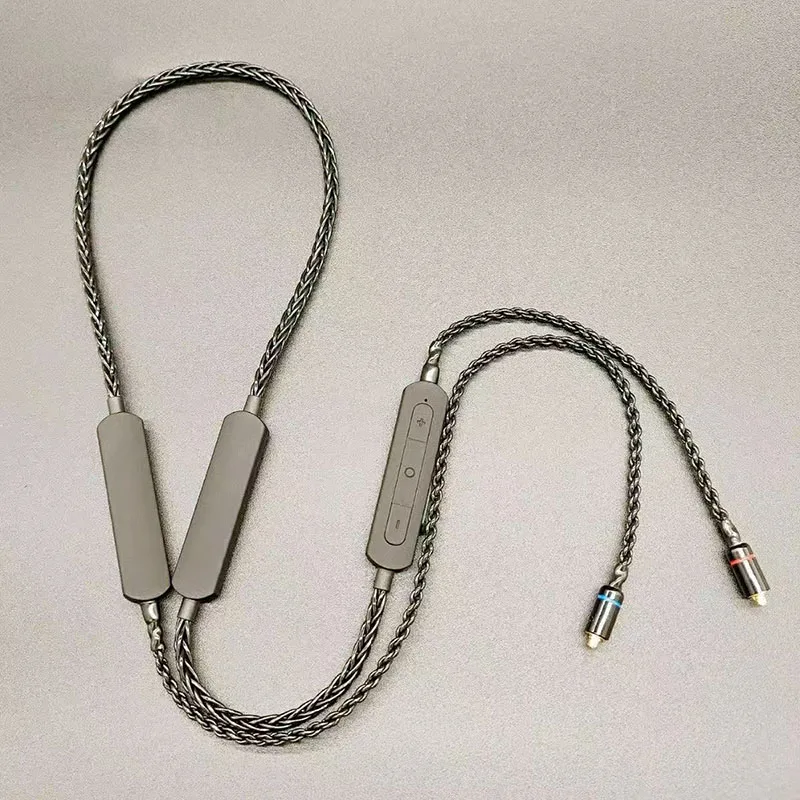 Bluetooth 6.0 Cable QCC5181 8-Strand Silver‑Plated Wire Dual‑Battery LDAC Lossless 535 MMCX Earphone Cable For IE900 0.78 2Pin