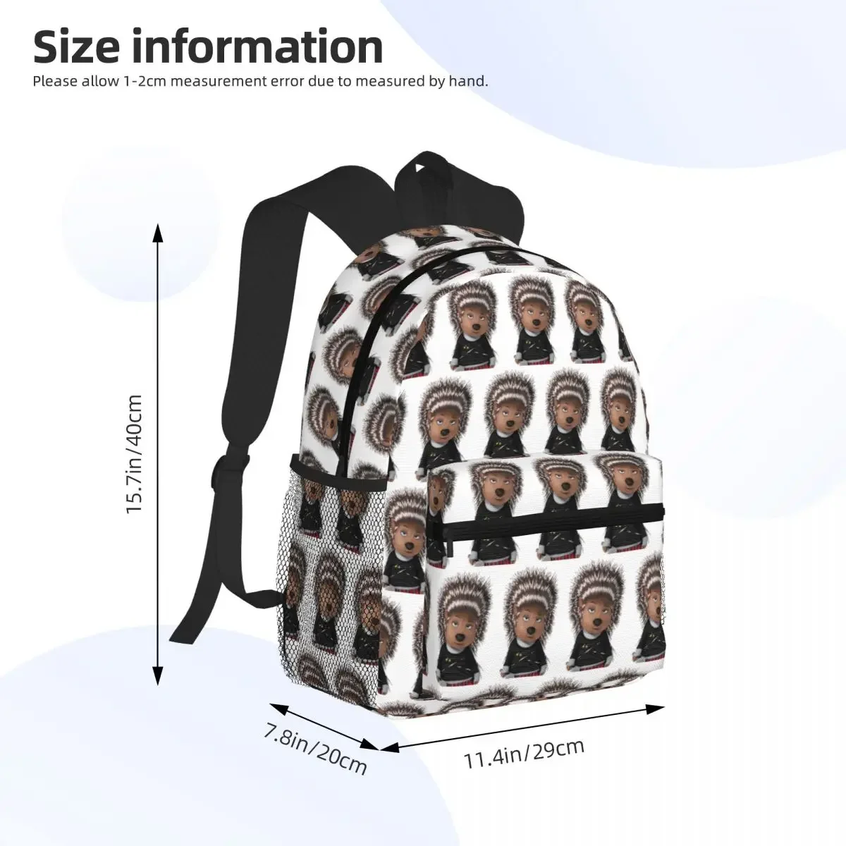 Ash Sing Movie Character Student Backpack School Bag Hiking Travel Daypack for Men Women Fashion Bookbag Shoulder Bags