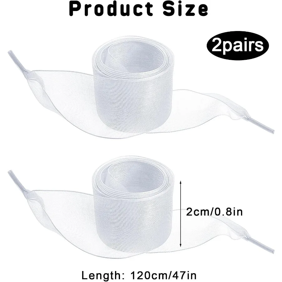 2 P الشريط الأربطة الأبيض الثلوج الغزل شقة الدانتيل رباط الحذاء شريط من الساتان رقيق حذاء الدانتيل يصل للنساء حذاء رياضة