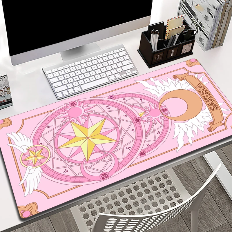 

Sakura 90x40 Comic Mouse Pad XL Non-slip Laptop Table Pad for Game Office Hoom Gaming Accessories Kawaii Anime Mousepad Desk Mat