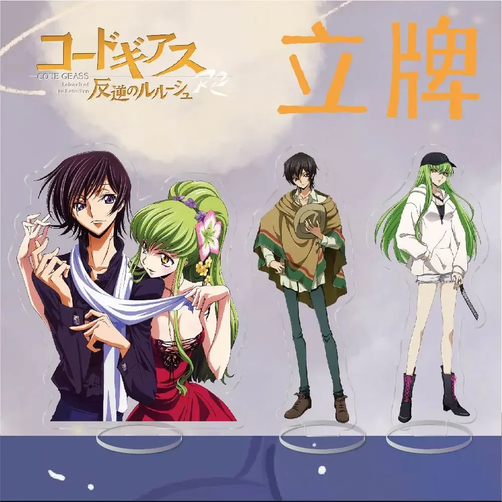 رمز أنيمي Geass الاكريليك الوقوف شخصية العمل ، لعبة سطح المكتب ، نموذج اللعب ، هدية