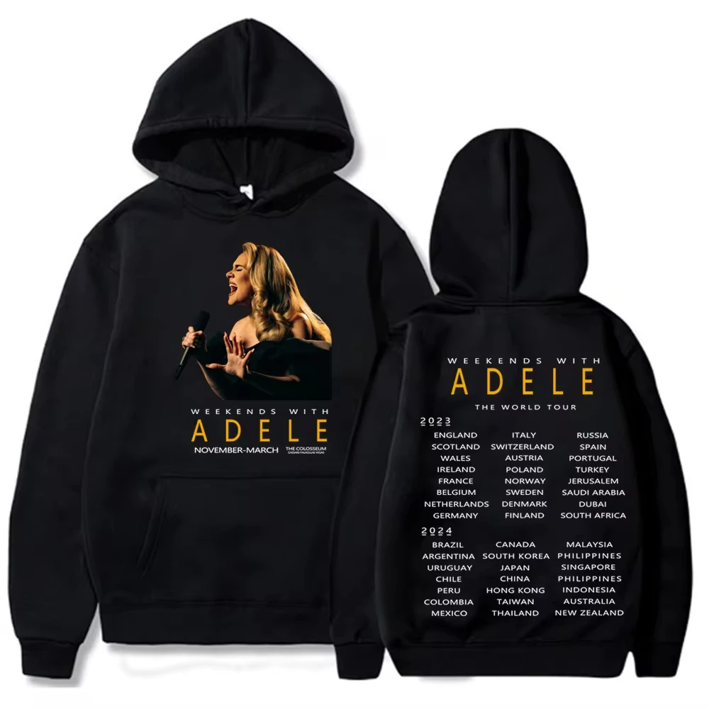 Adele Munich Tour 2024 Fine settimana con Adele Felpa con cappuccio Harajuku Pullover Top Felpa Fan Regalo Felpe con cappuccio da donna Unisex