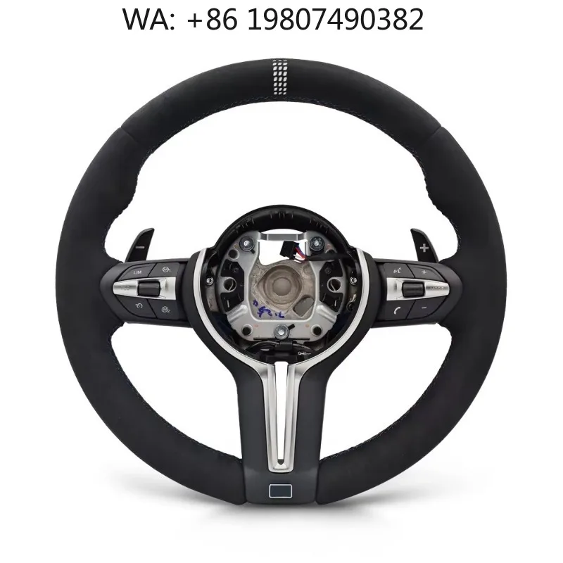 Premium Genuine Leather M Sport Steering Wheel, Comfort Upgrade Car Tuning Parts Fits F10 F15 F16 F20 F25 F30 F31 F34 F36 M3 F80