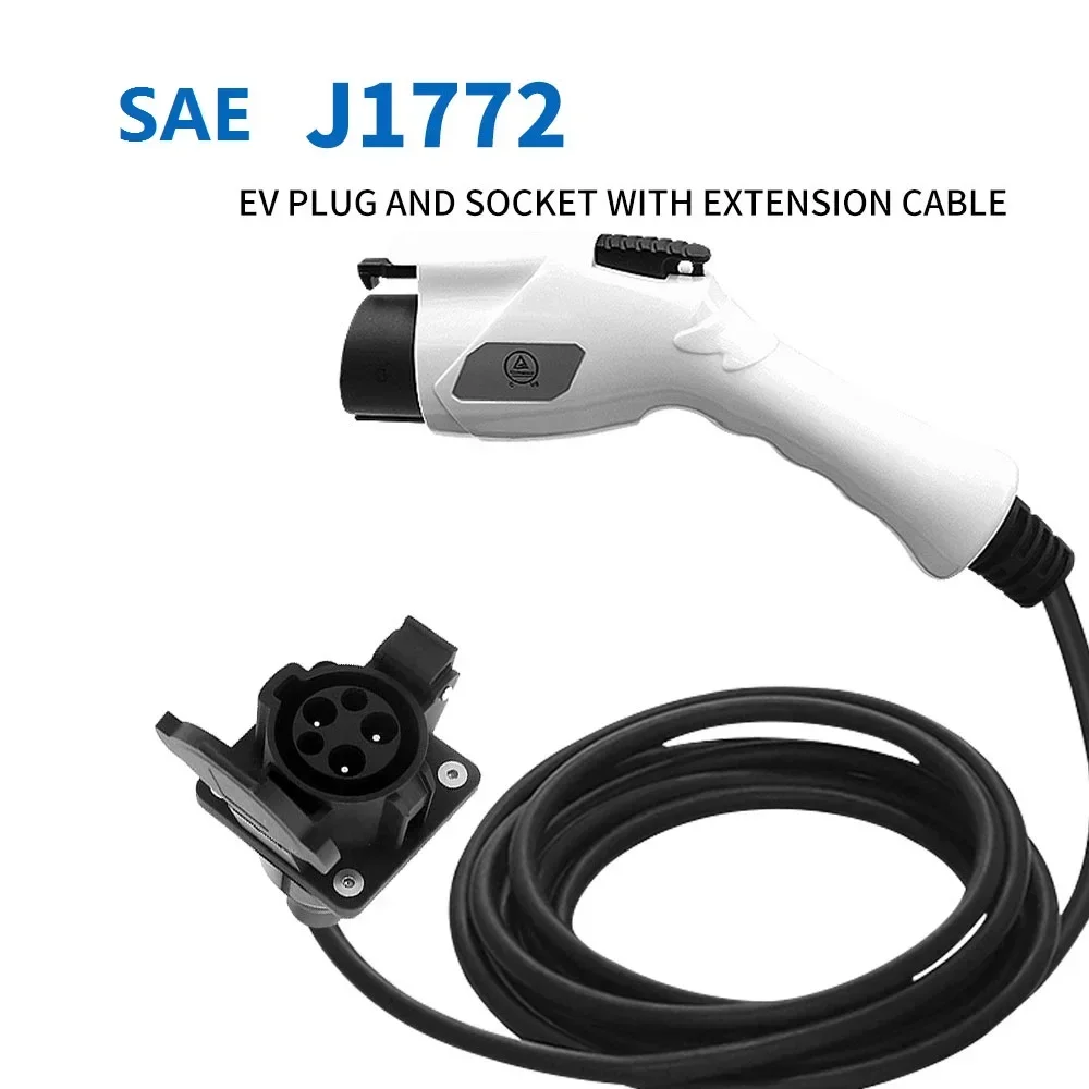 Ev Charging Cable Charger Adapter Type2 Type1 Extension Cord Iec 62196 Sae J1772 Ev Plug With Socket