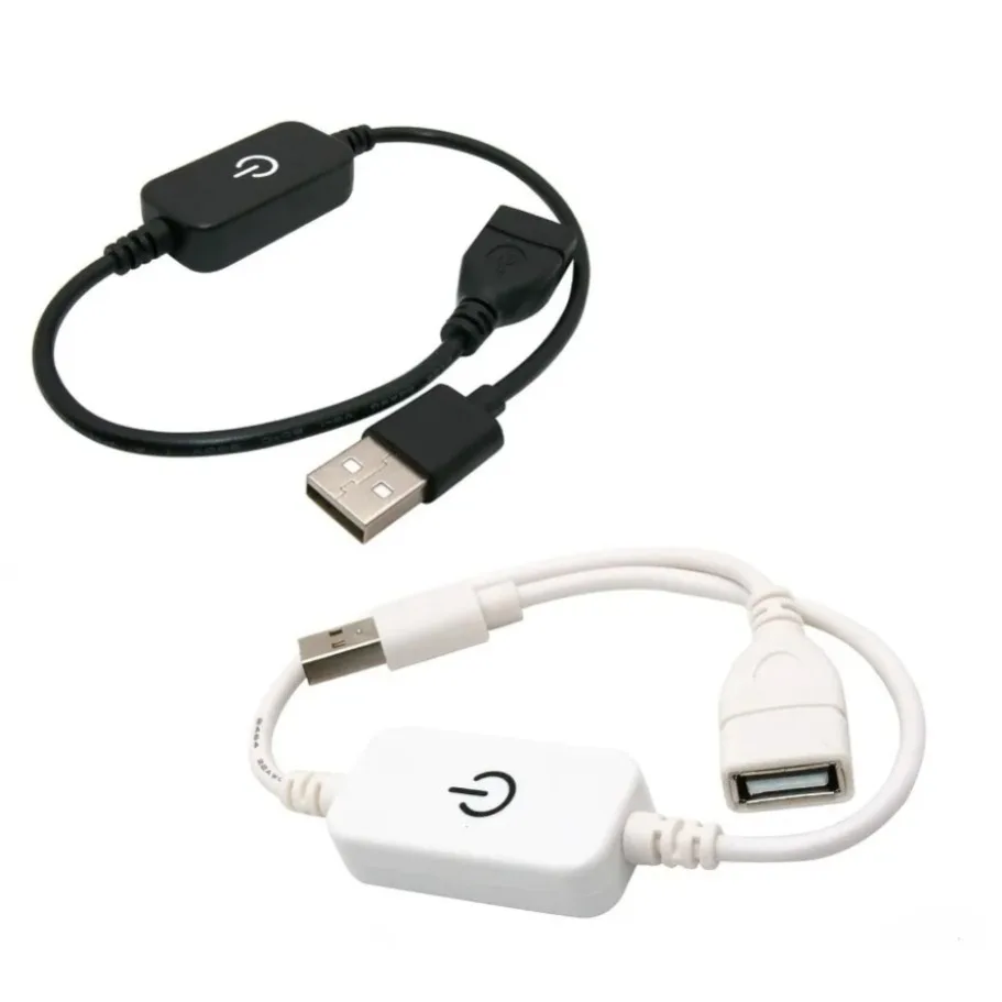 

DC 5V-24V Светодиодный сенсорный затемняющий переключатель 0-100% затемнения DC USB «мама-папа» УКЛ. ВЫКЛ Контроллер световой ленты Белый Черный