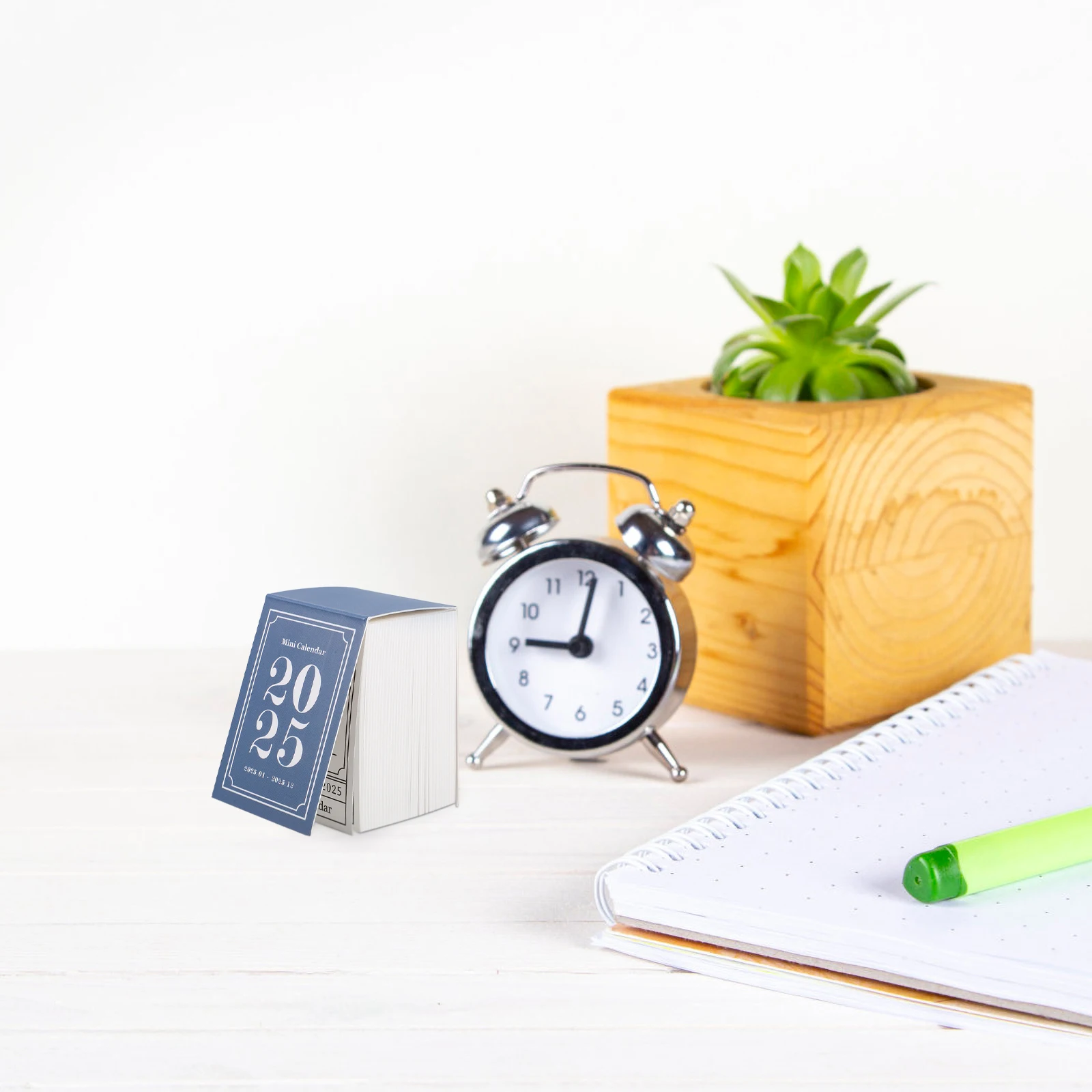 Mini Desk Calendar 2025 Small Table CalendarBlue Tear Page Design Home Office Decor Miniature Calendars